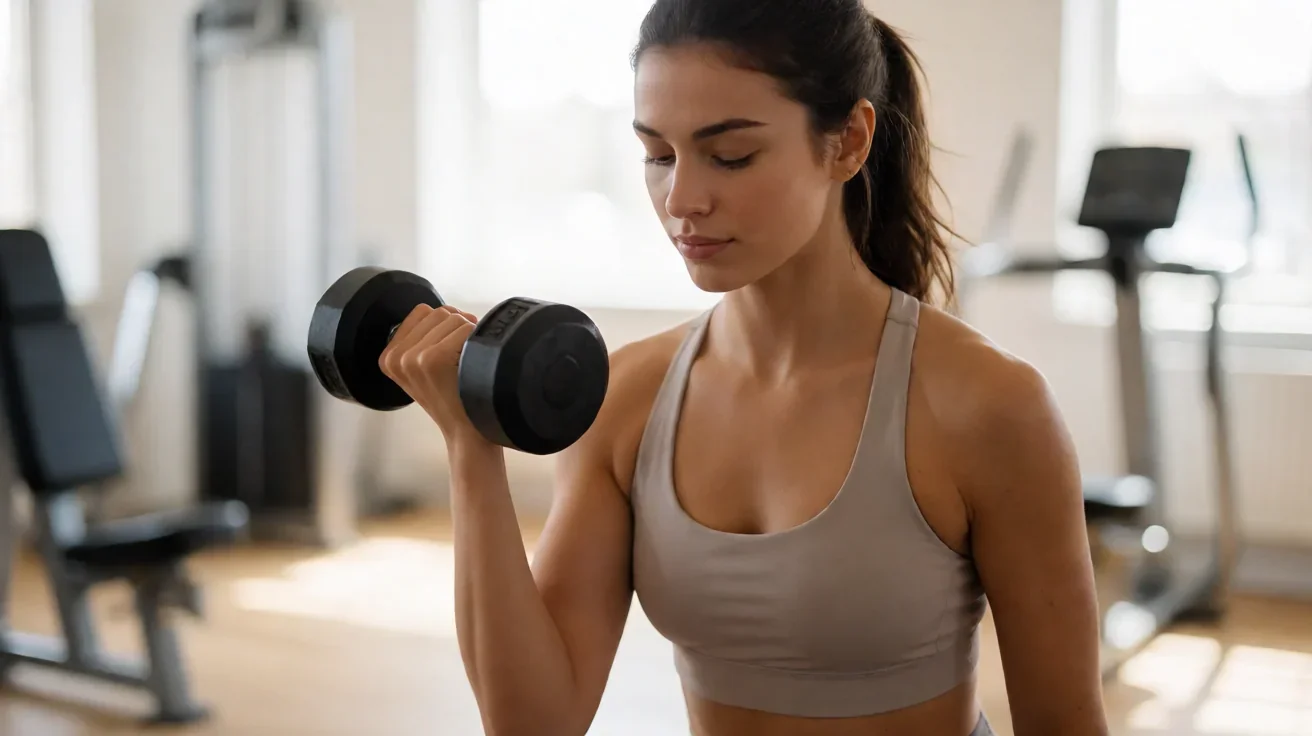 Creatina mujer entrenamiento pesas