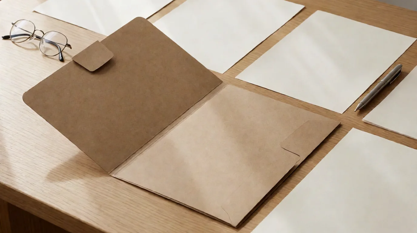 Carpeta y documentos de ayudas para madres solteras sobre una mesa