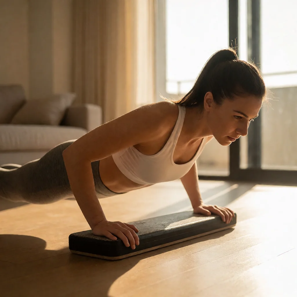 Ejercicio en casa con tabla de flexiones