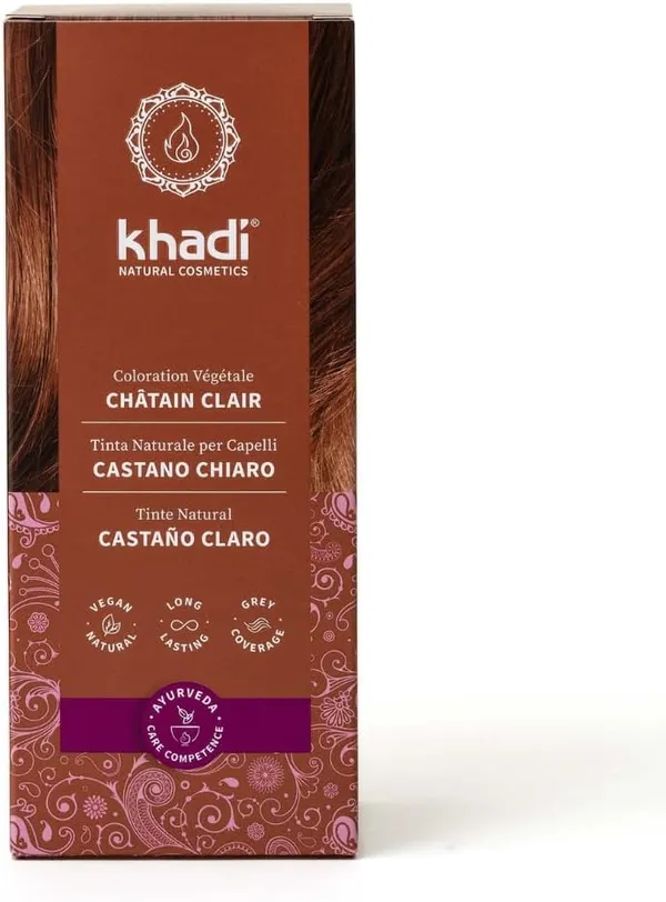 khadi CASTAÑO CLARO — Tinte vegetal (100g)