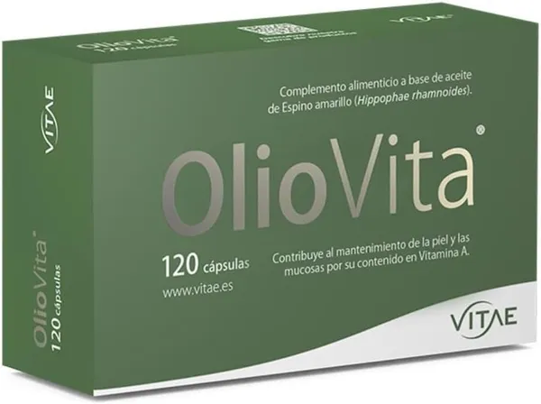Vitae Oliovita 120 cápsulas | Espino Amarillo Omega 7 para piel y mucosas