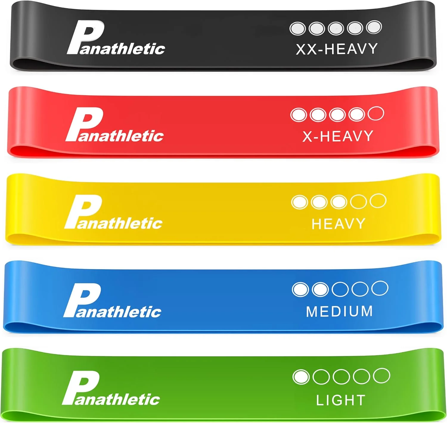 Panathletic Bandas Elásticas Fitness, Set de 5 Gomas