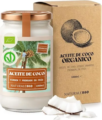 NaturaleBio Aceite de Coco Virgen Bio Prensado en Frío