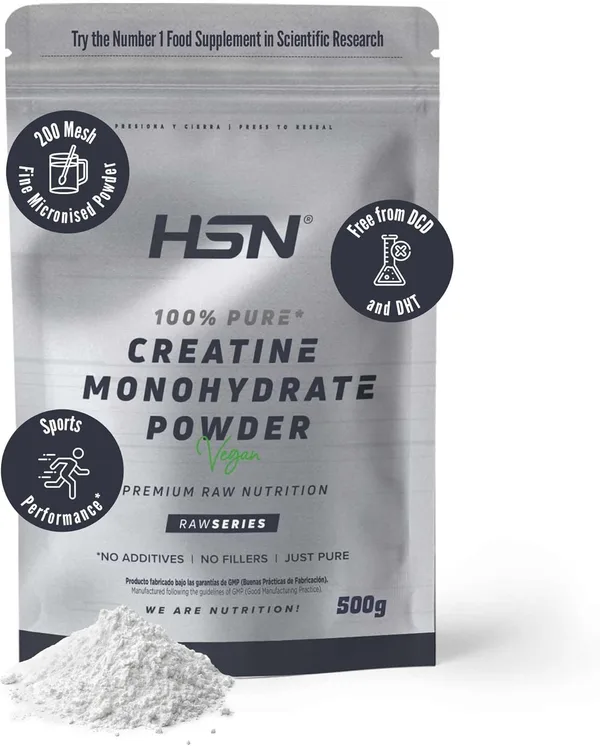 HSN Creatina Monohidrato en Polvo (200 mesh) Sin Sabor 500 g