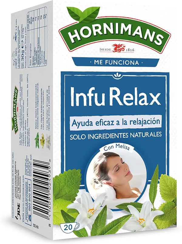 Hornimans Infu Relax, infusión con melisa 100 % natural, 20 bolsitas