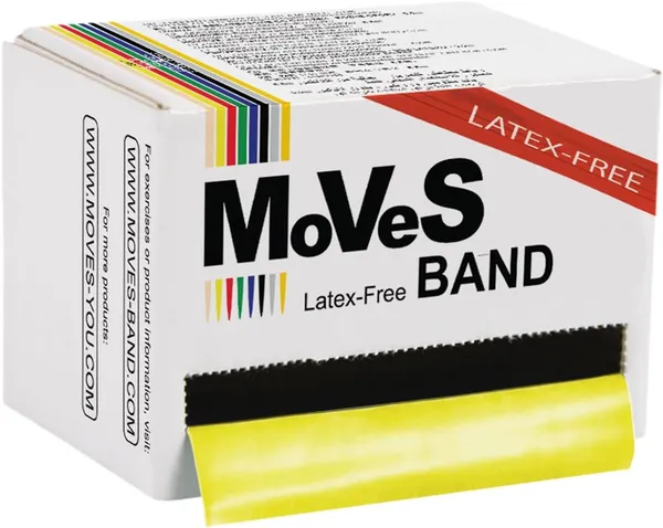 MSD - Cinta elástica sin látex, ligera, 5,5 mm, para rehabilitación (amarilla)