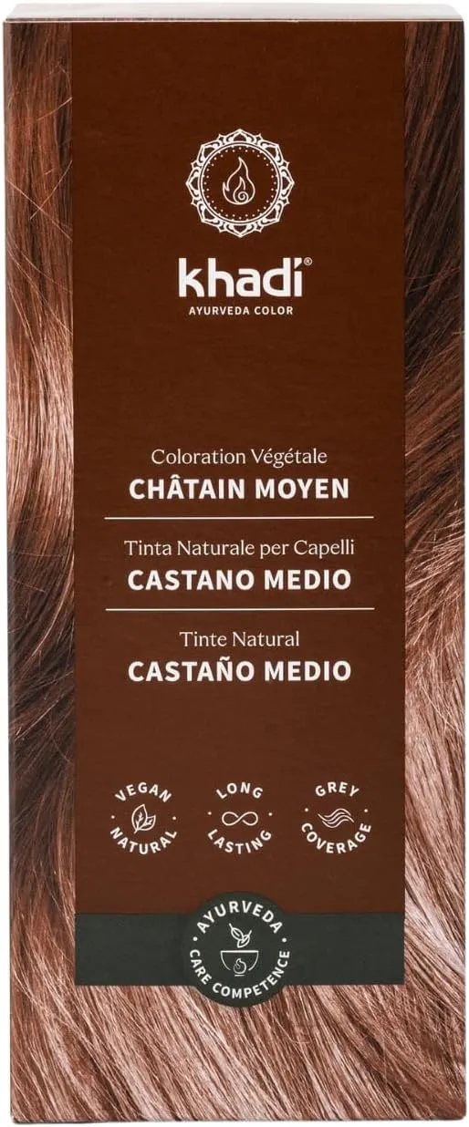 khadi CASTAÑO MEDIO — Tinte vegetal (100g)