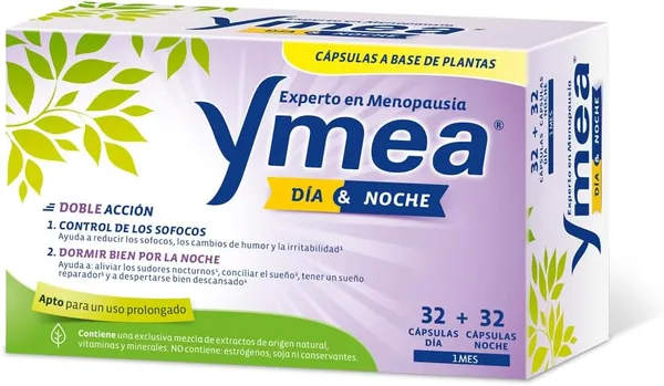 Ymea Menopausia Día y Noche, Control Sofocos y Sueño, 64 cápsulas