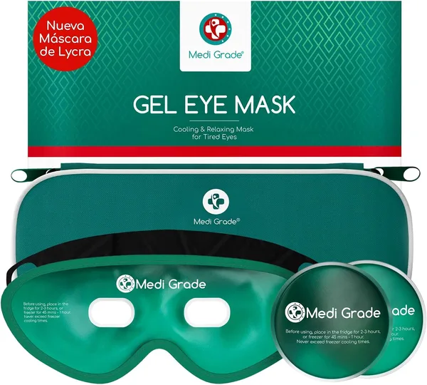 Medi Grade — Antifaz de gel frío con 2 parches