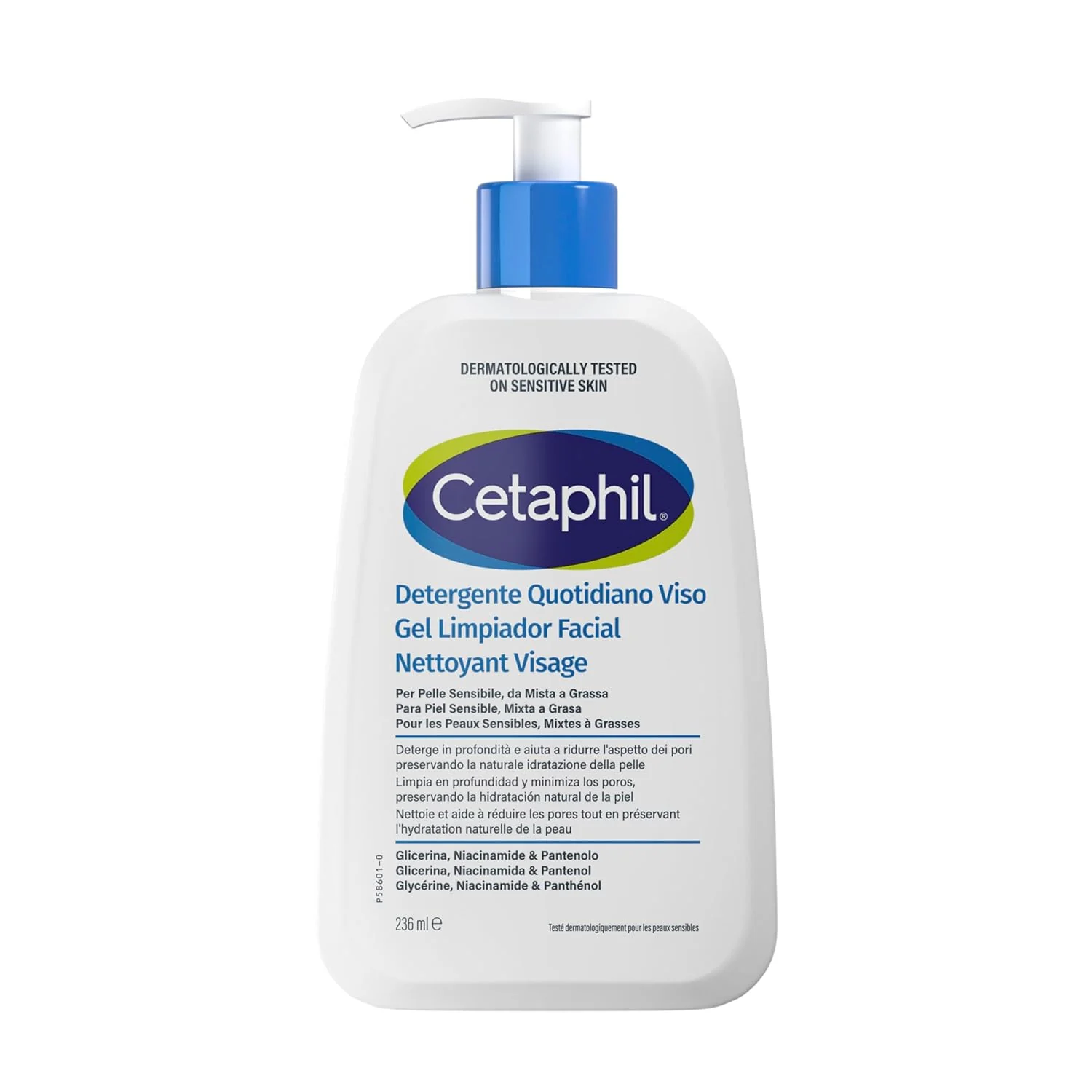 Cetaphil Gel Limpiador Facial 236 ml, Piel Sensible