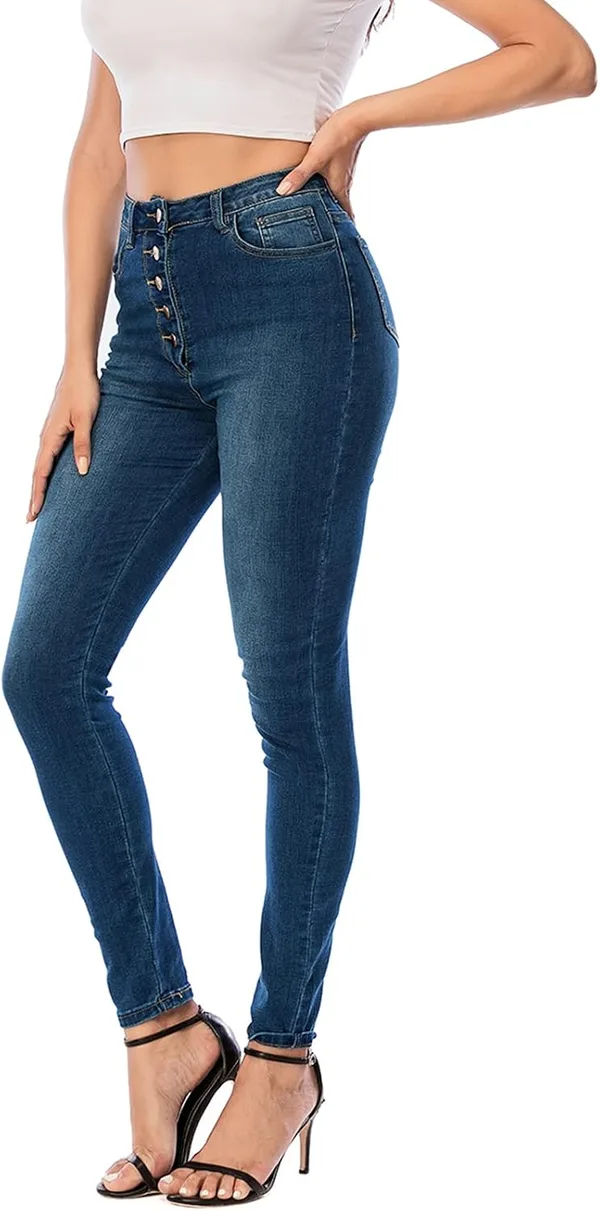 Ecupper Vaqueros Skinny Fit Mujer Cintura Alta Estirables