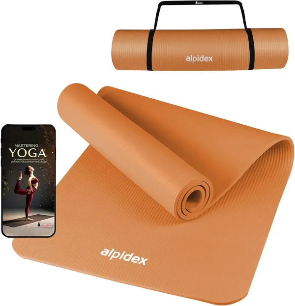 ALPIDEX Esterilla Yoga 183x60x0,8cm Antideslizante Pilates Fitness