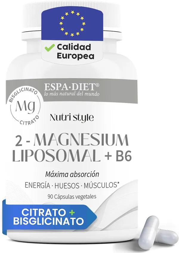 ESPADIET Bisglicinato de Magnesio Liposomal + Citrato con B6 (90 cápsulas)