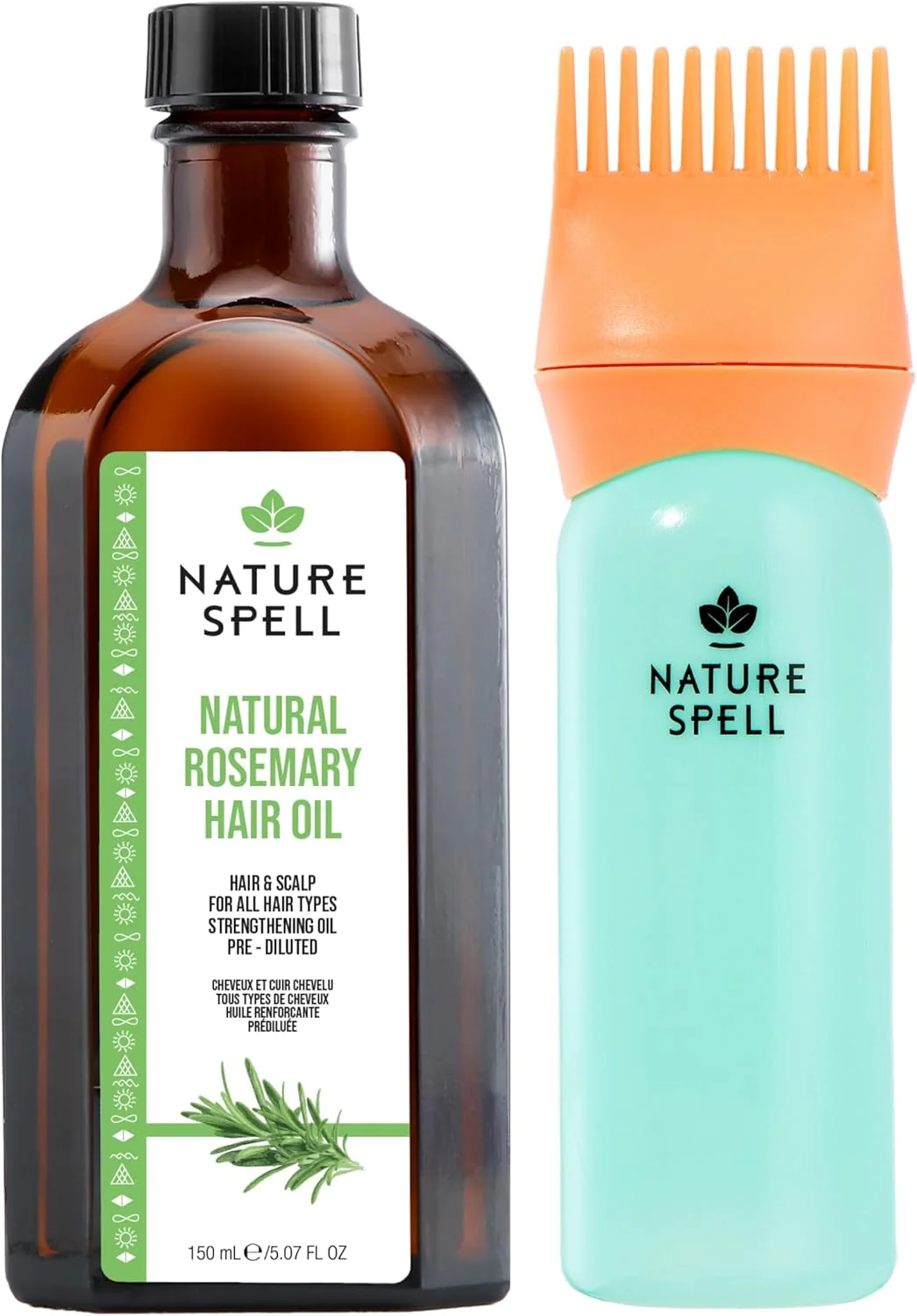 Nature Spell Aceite de Romero para el Crecimiento Capilar, Vegano, 150 ml