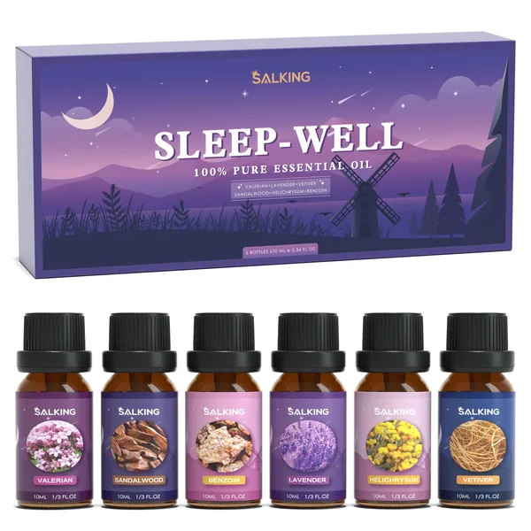 SALKING — Set de aceites esenciales para dormir (6 × 10 ml)