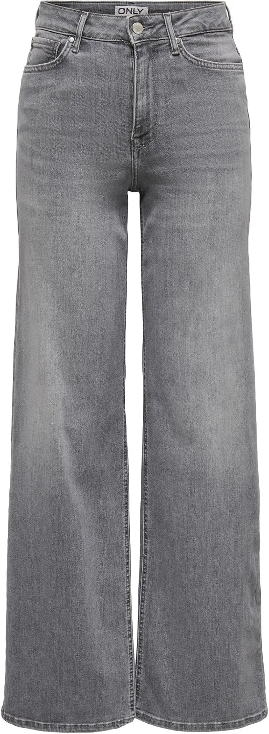 ONLY ONLMADISON Cintura Alta Corte Wide Leg Vaqueros