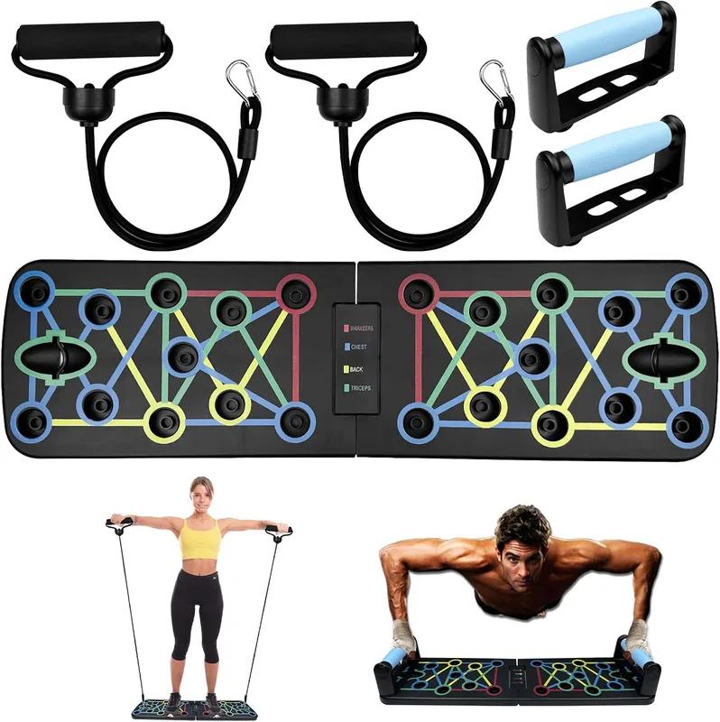 Traxenta Tabla de Flexiones Multifuncional con Cuerdas