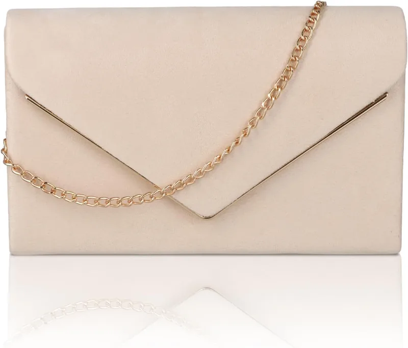 Bolso de Fiesta Noche de Moda para Mujeres Bolso Sobre con Cadena Desmontable Bolsas de