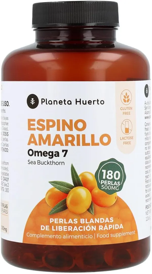 Planeta Huerto | Omega 7 180 cápsulas, rico en vitaminas A, B1, B2, B6 y E