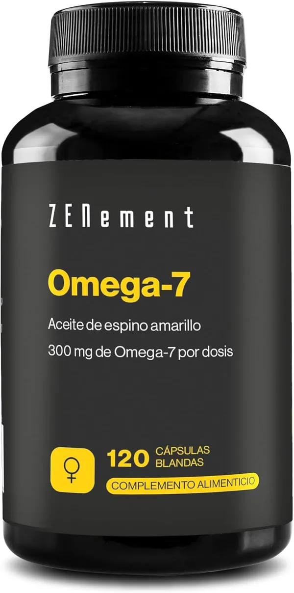 Omega 7 300 mg, aceite de espino amarillo — 120 cápsulas veganas (Zenement)