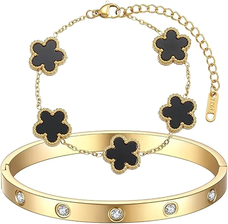 Pulsera Trébol Chapado Oro en Amazon