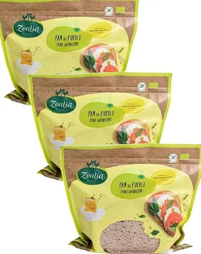 Pack 3x Pan de PuebloTrigo Sarraceno Sin Gluten Bio 330g