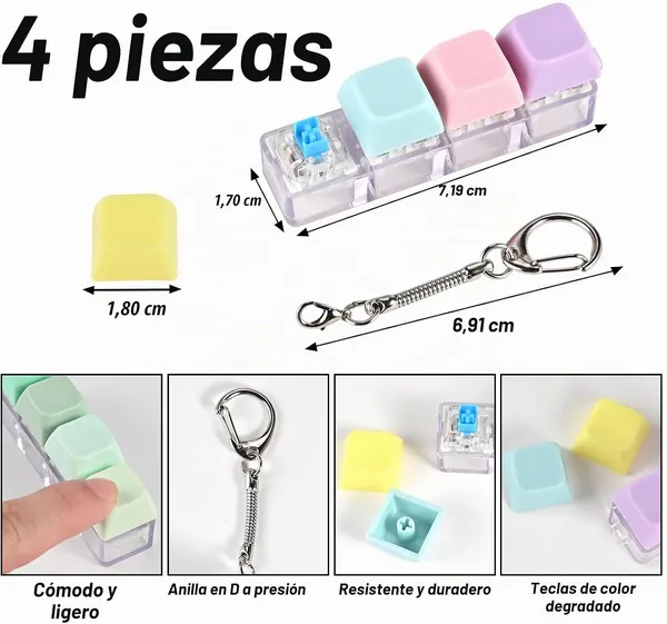 GOLDGE 4 piezas Teclado Antiestrés, teclado clicker fidget