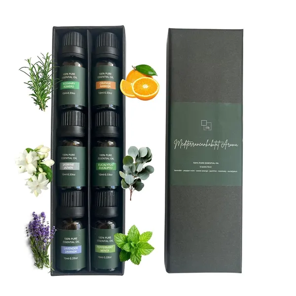 Mh Mediterraneanhabitat — Kit de 6 aceites esenciales para difusor