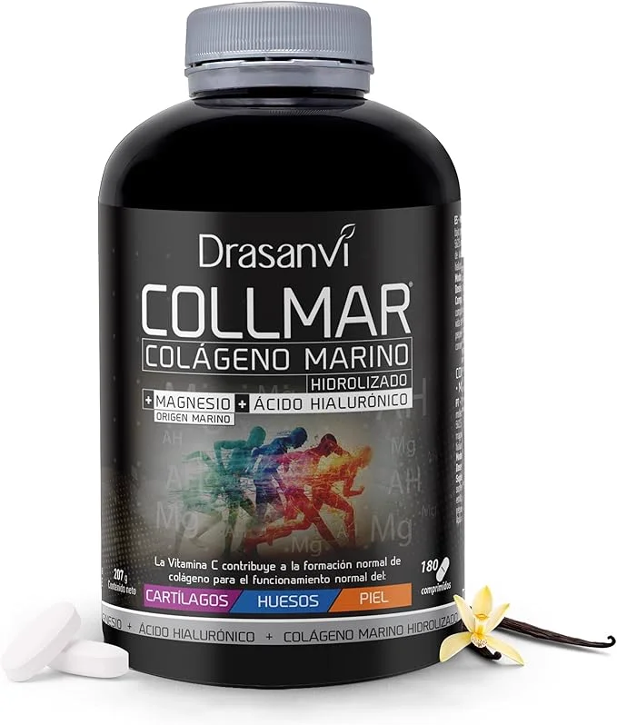 Drasanvi COLLMAR Colágeno Marino Hidrolizado con Magnesio, Ácido Hialurónico y Vitamina C