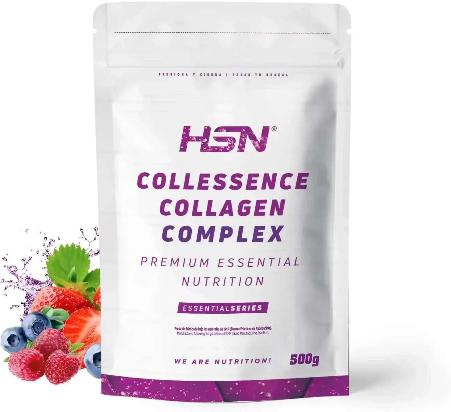 HSN Collessence Colágeno Hidrolizado y Magnesio en Polvo | Frutos Rojos 500g