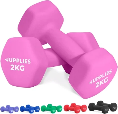 JUUPPLIES Juego Mancuernas Hexagonales 2x1 Kg