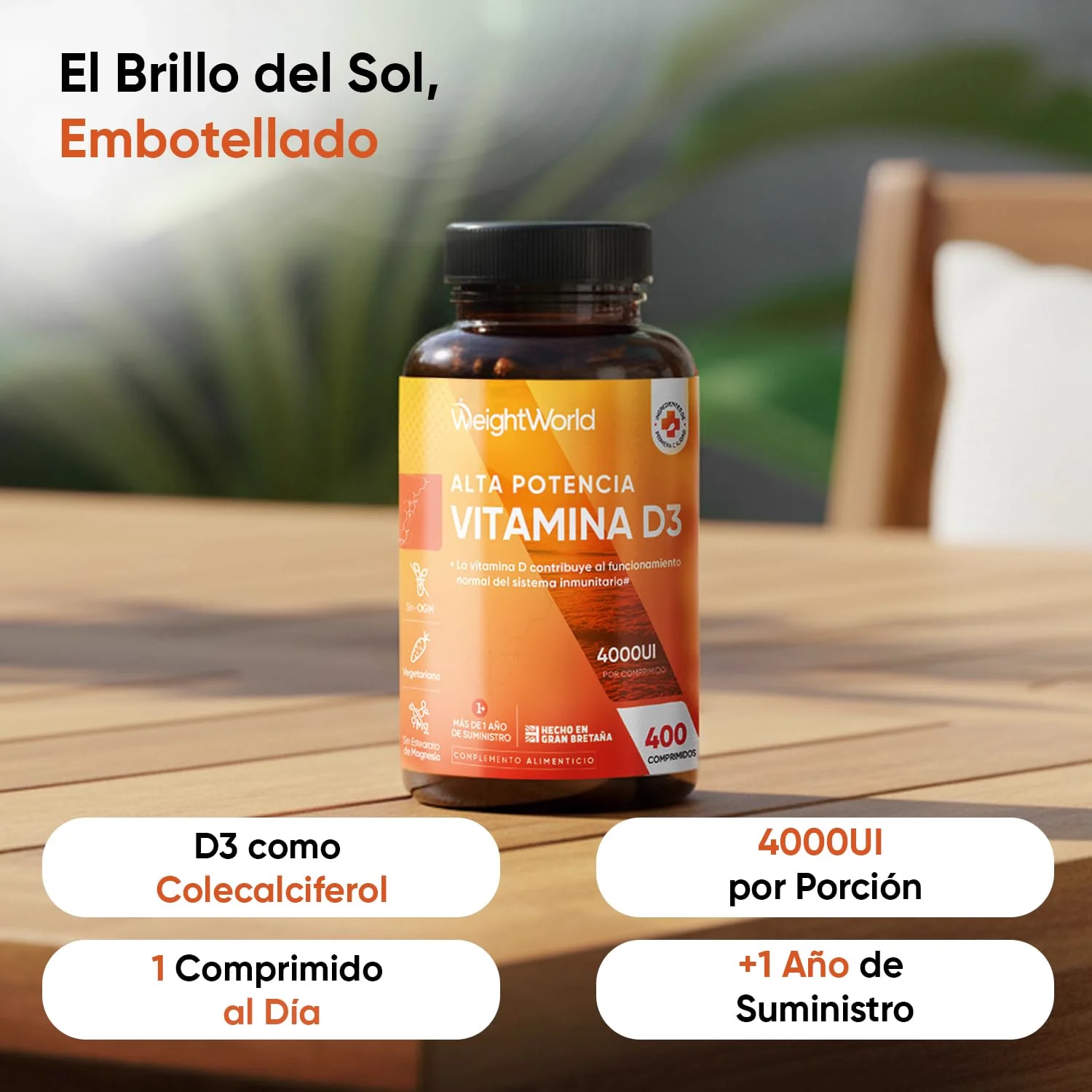 Vitamina D3 4000 UI Alta Dosis