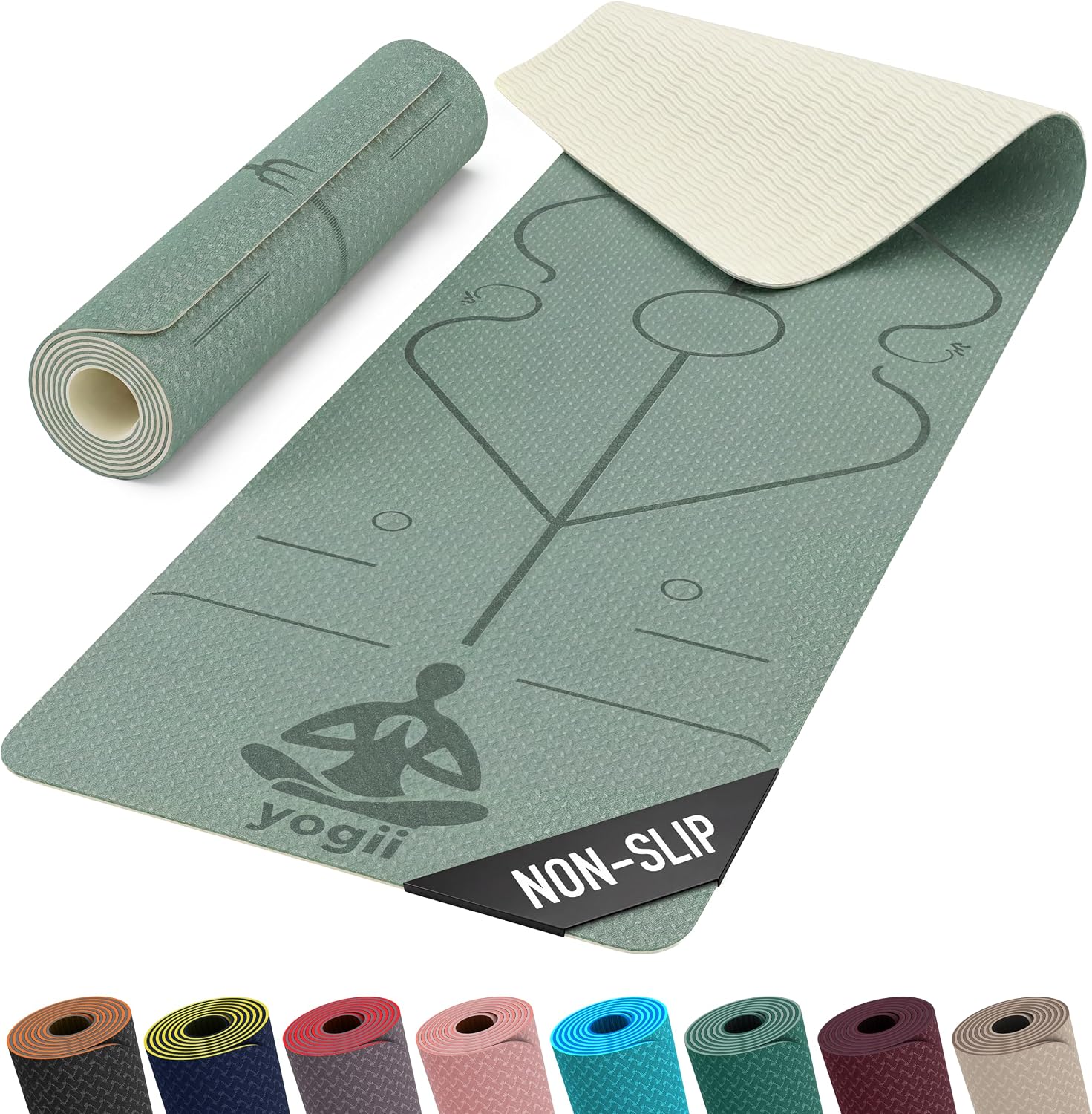 Yogii Esterilla de Yoga 6mm Antideslizante TPE