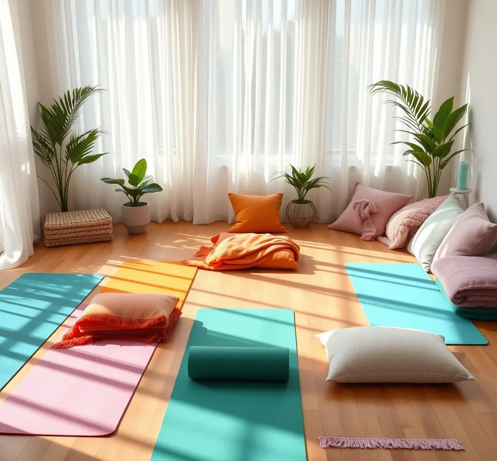 accesorios yoga mantas almohadas