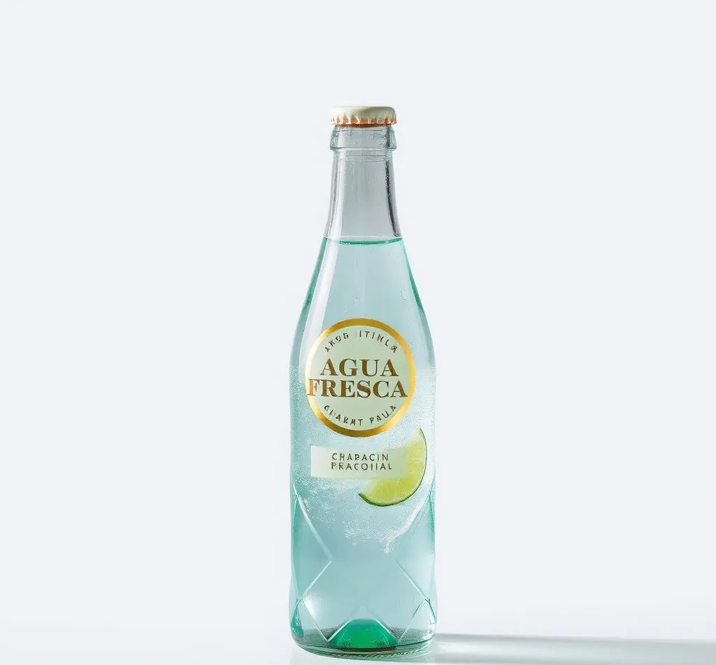 botella agua fresca cristal