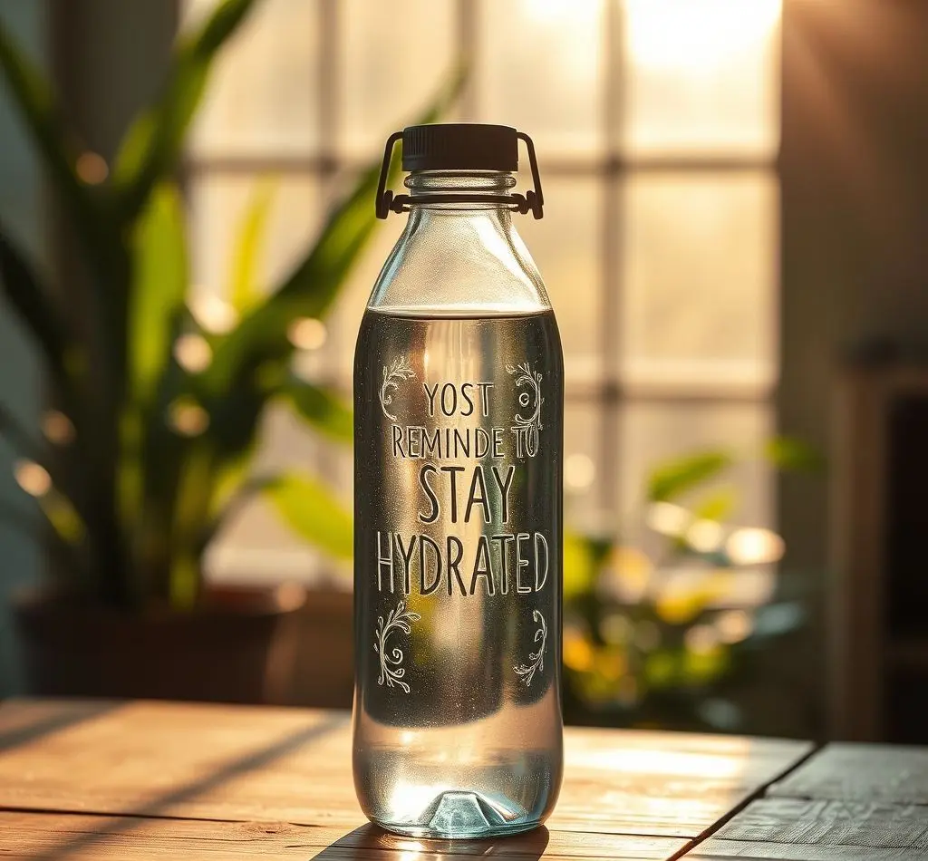 botella agua recordatorio