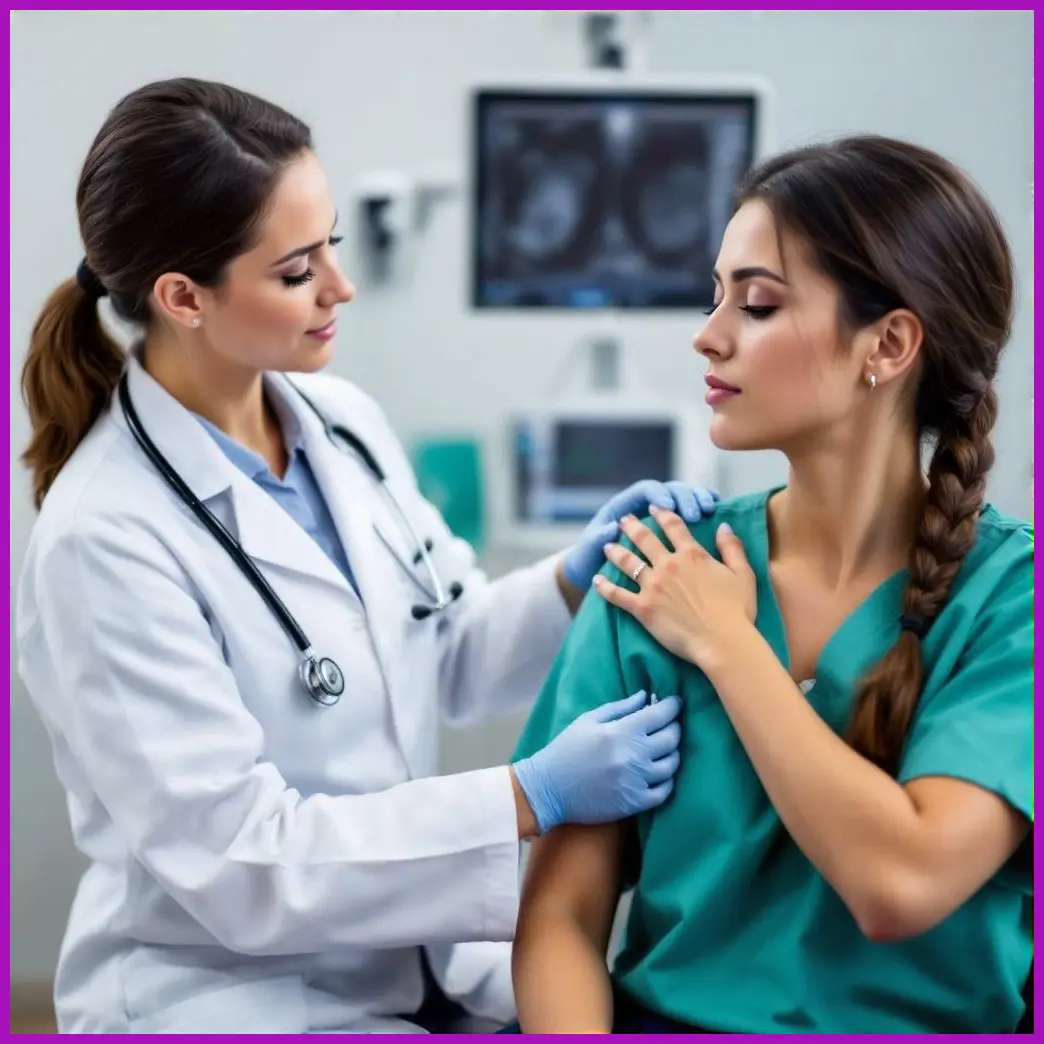 doctora revisando paciente