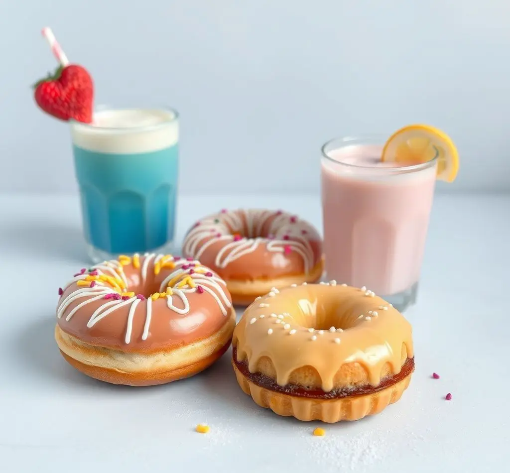 dulces bebidas azucaradas donuts