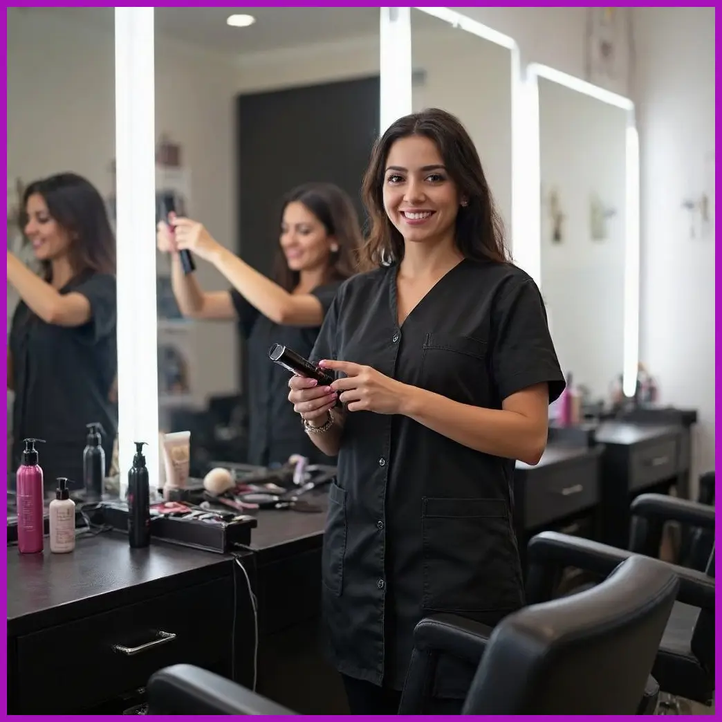 emprendedora abriendo salon belleza