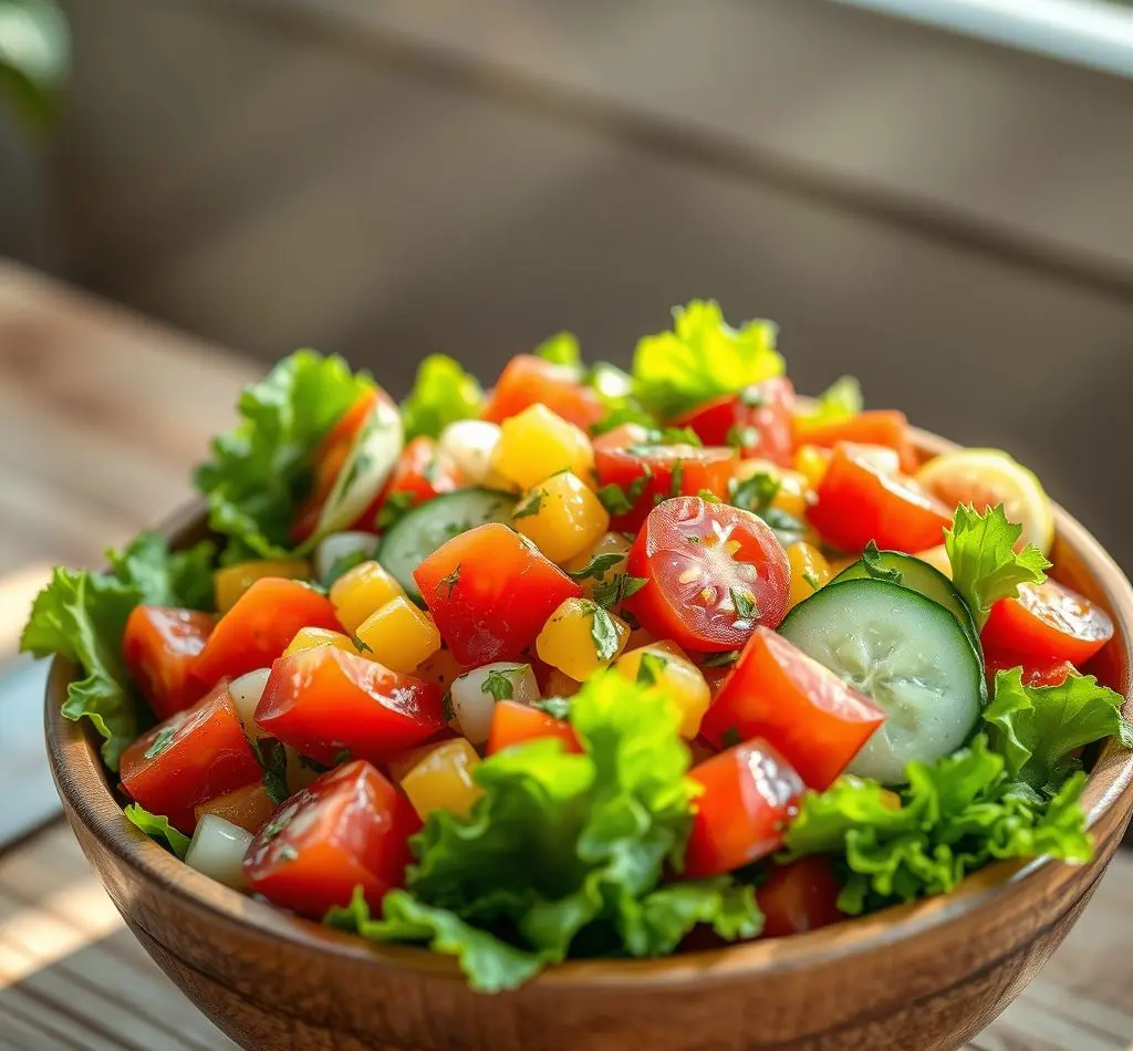 ensalada fresca colorida ingredientes