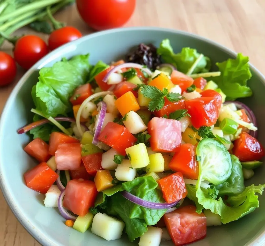 ensalada fresca verduras colores