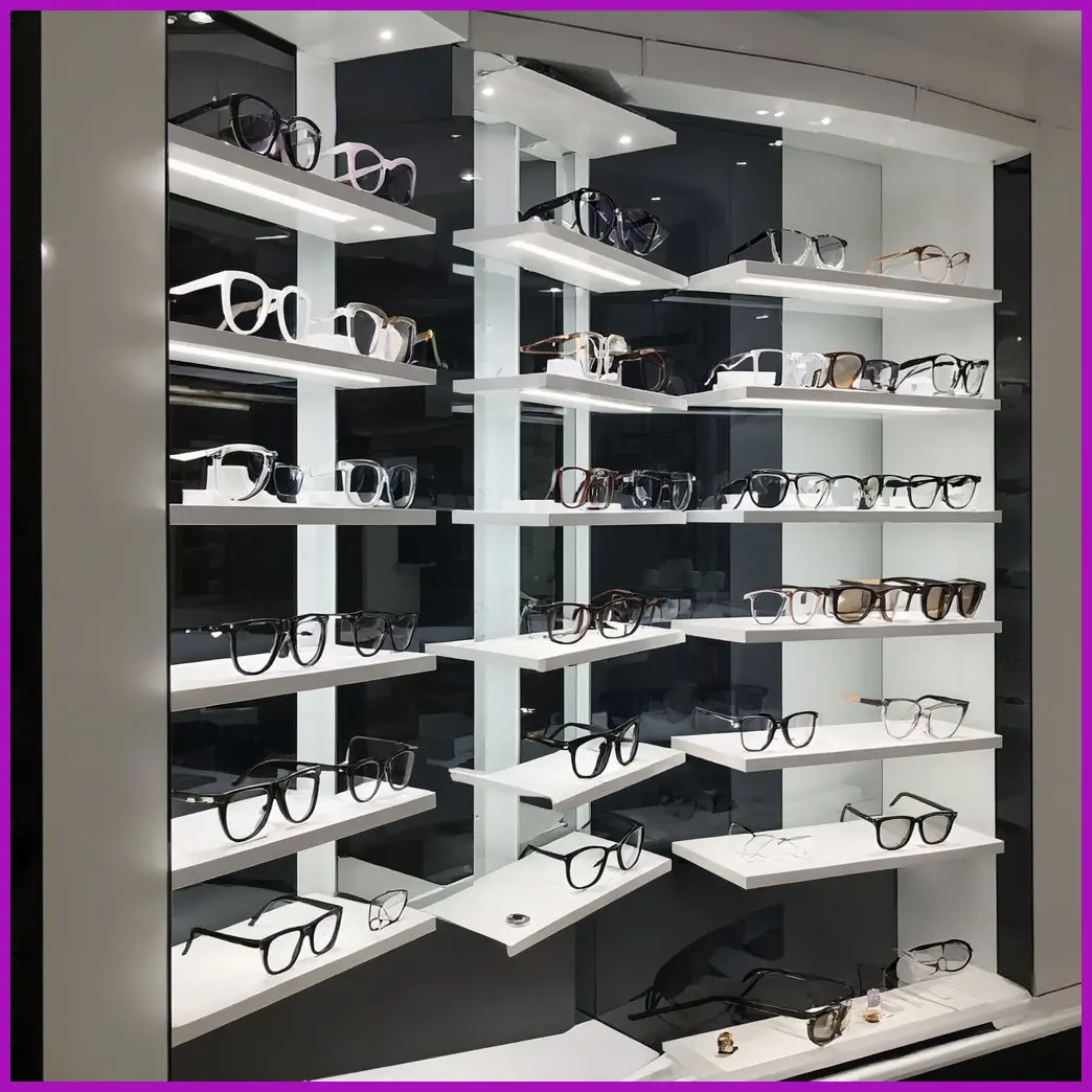 escaparate de optica de lujo