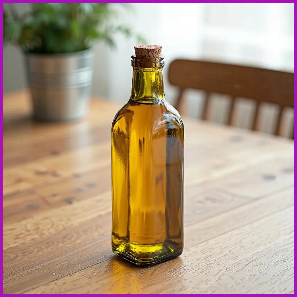frasco aceite batana mesa madera