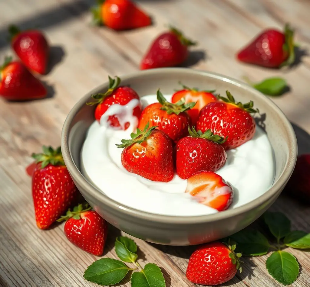 fresas yogur bowl