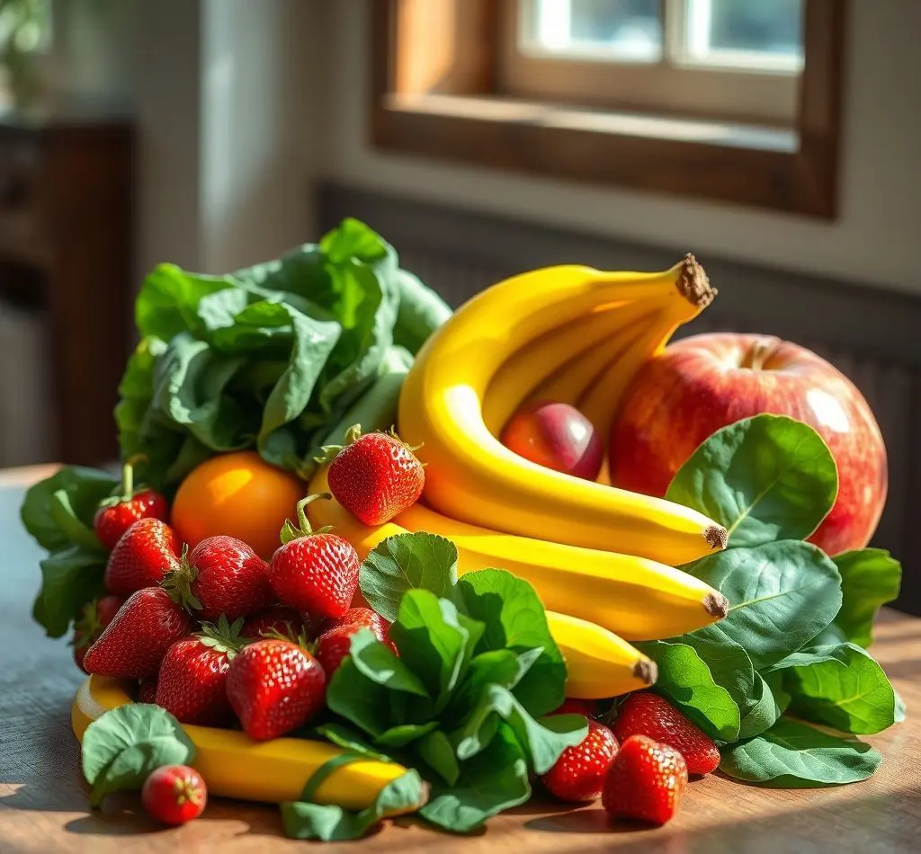 frutas verduras colores vivos