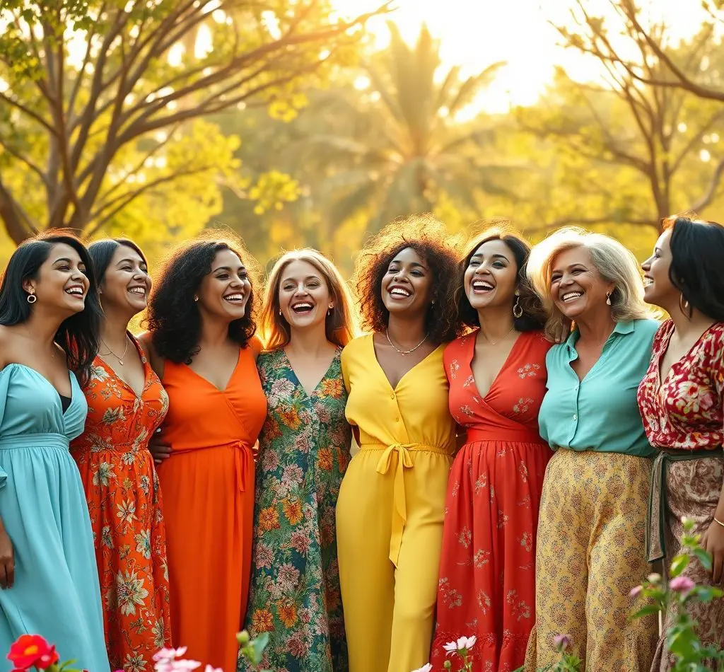 grupo mujeres riendo apoyo
