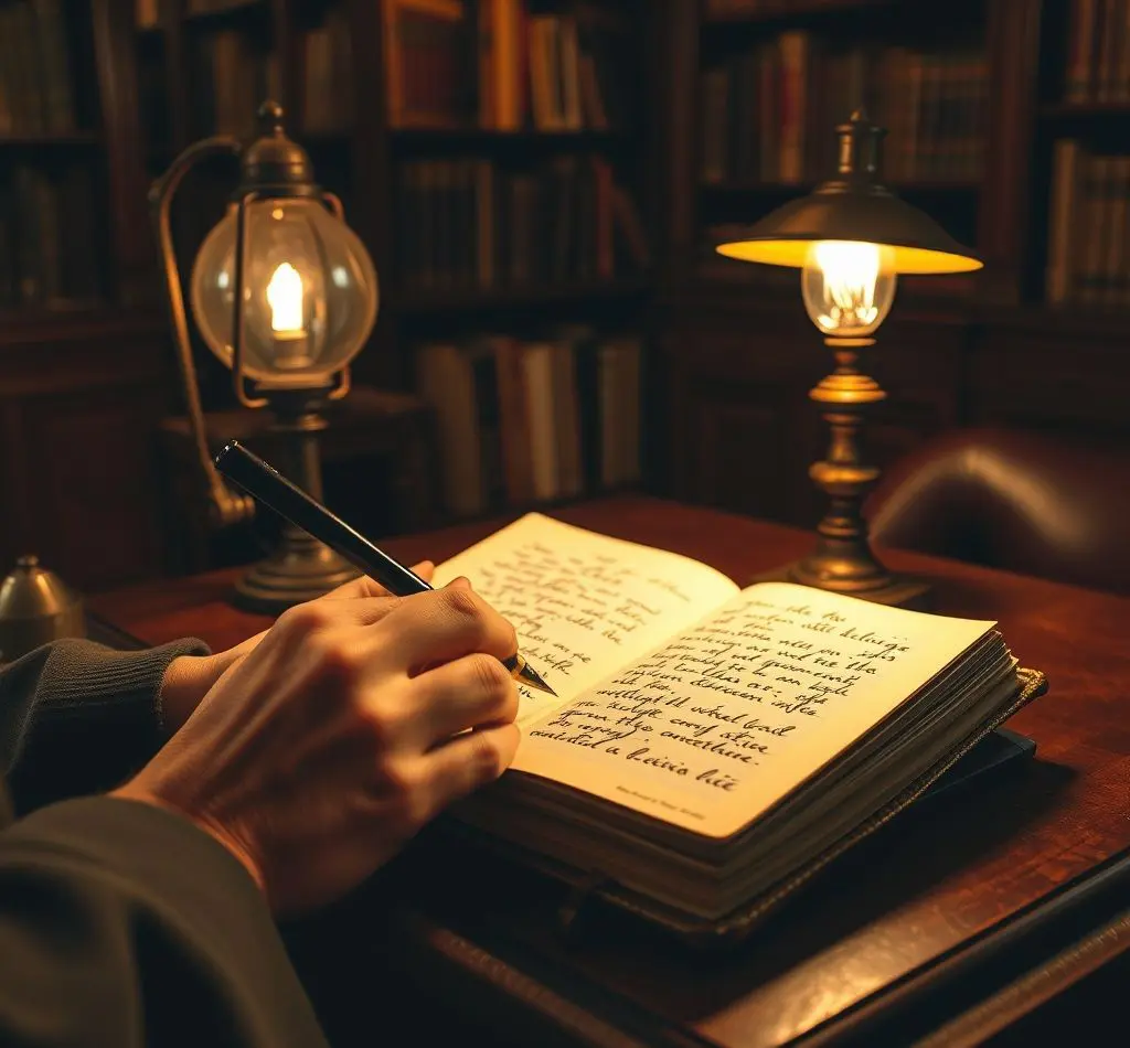 manos escribiendo en diario