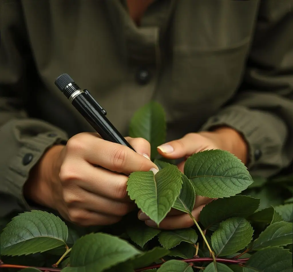 manos escribiendo hojas secas
