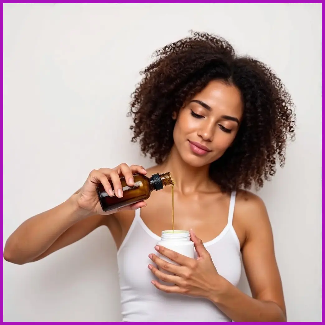 mujer aplicando aceite batana pelo