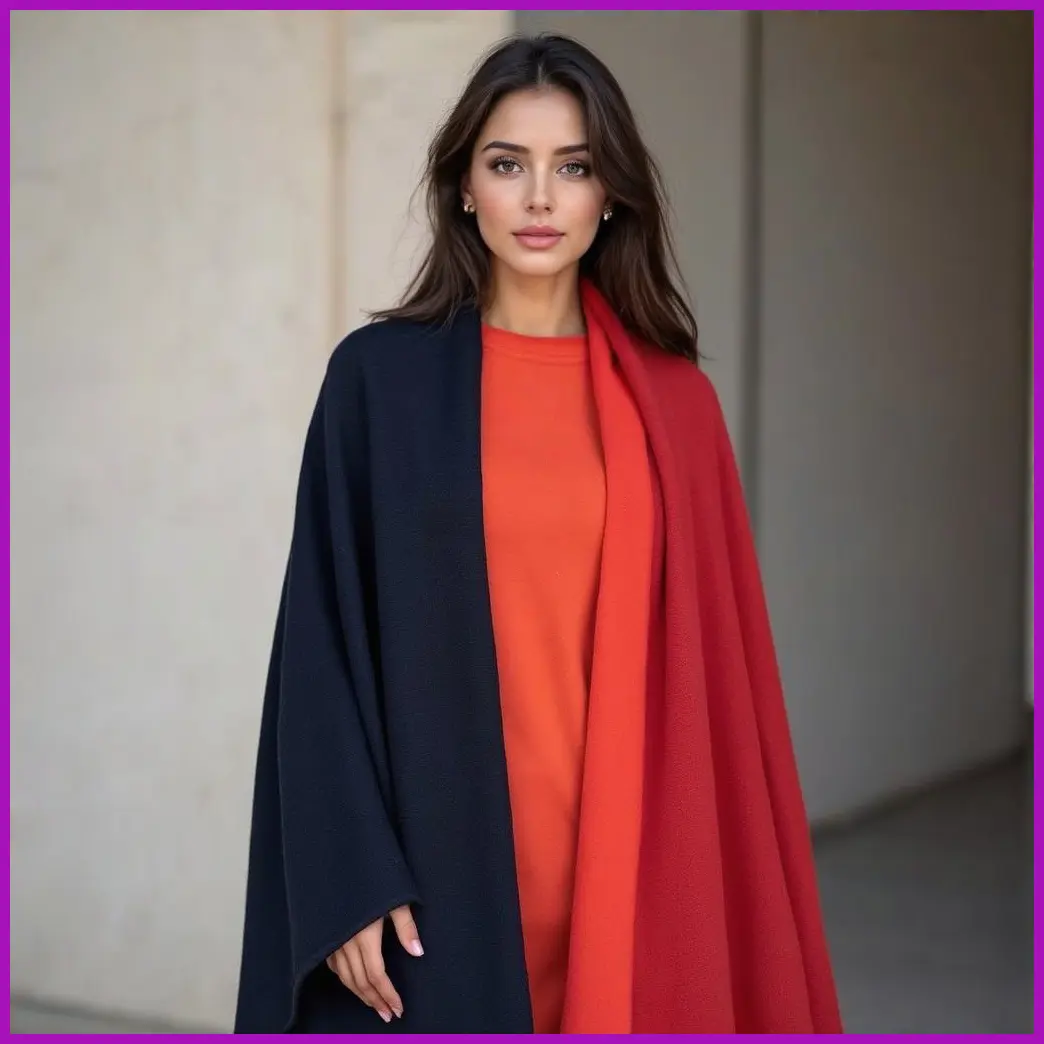 mujer con capas de ropa